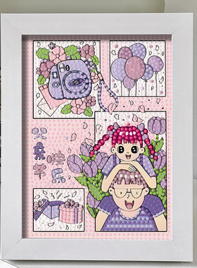 父亲节钻石画儿童手工diy钻石贴画送爸爸礼物砖石画节日礼品