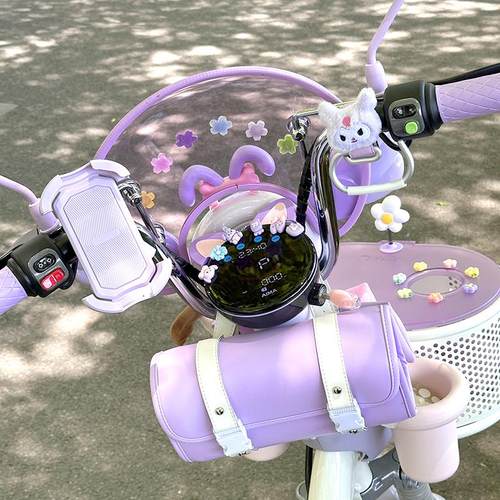 适用爱玛元宇宙play配饰紫色电动车装饰改造小配件贴纸挂钩后视镜 - 图2