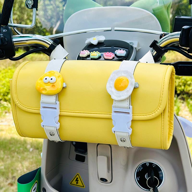 适用九号q85c后尾包小q70c电动车前挂物兜q385c电瓶车后挂包侧包 - 图0