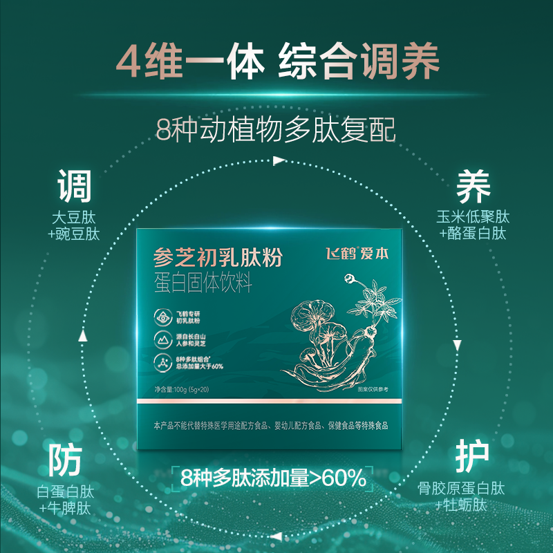 飞鹤爱本参芝初乳肽粉成人中老年膳食营养食品官方旗舰店
