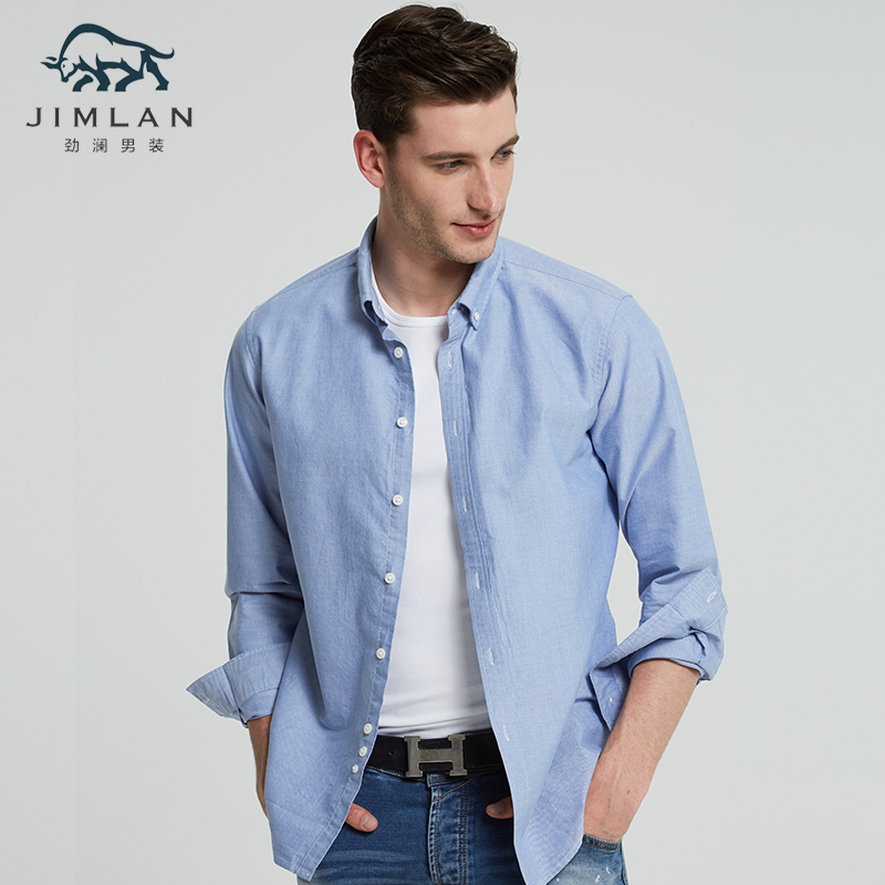 劲澜商务休闲长袖纯棉秋季白衬衣 劲澜衬衫