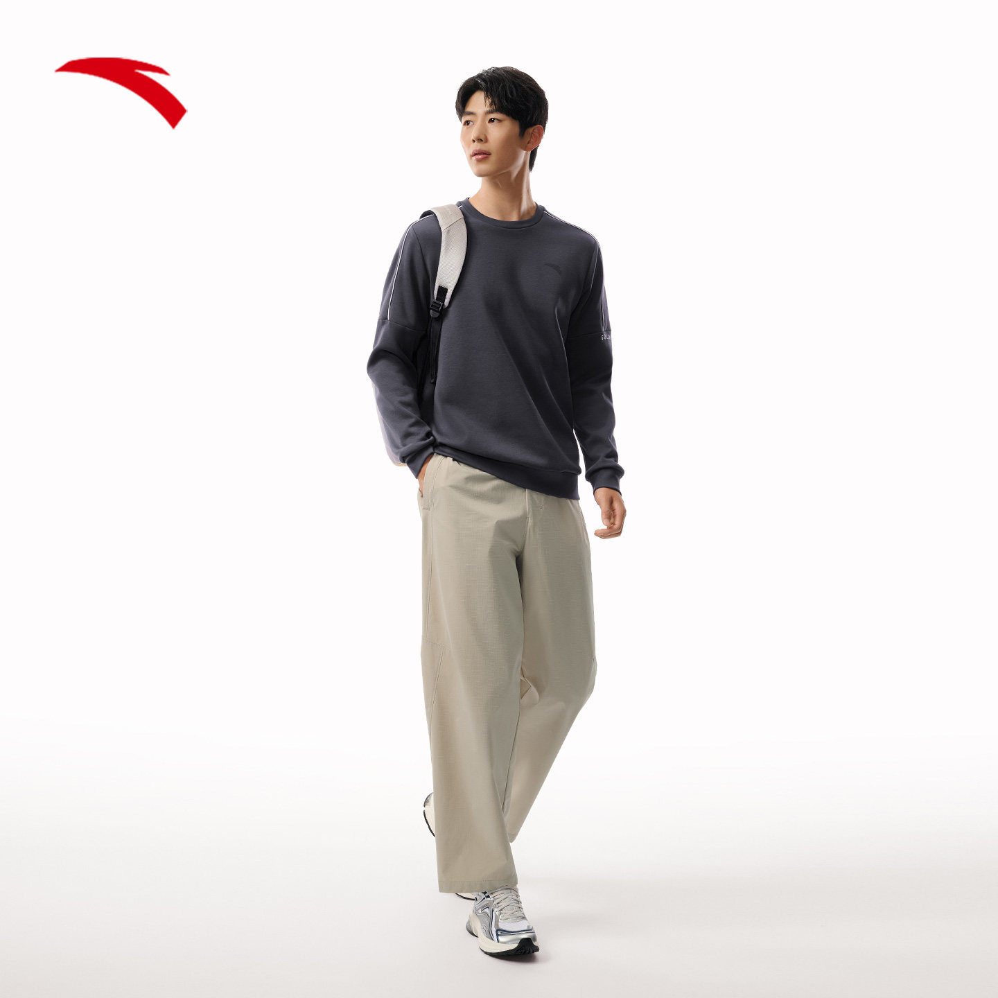 安踏休闲套头卫衣男官方正品圆领长袖打底衫宽松加绒保暖针织上衣,淘宝优惠券,粉丝福利购,淘宝优惠卷