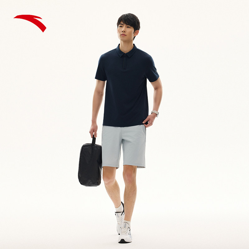 安踏冰丝POLO丨翻领短袖t恤男装夏季新款休闲透气上衣152527145N,淘宝优惠券,粉丝福利购,淘宝优惠卷