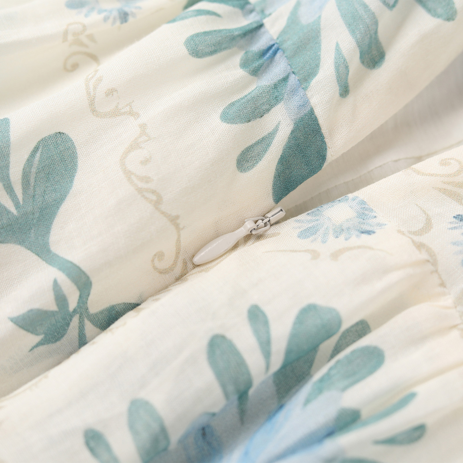 【明星同款】wana try苎麻连衣裙清新印花度假风吊带连衣裙女款,淘宝优惠券,粉丝福利购,淘宝优惠卷