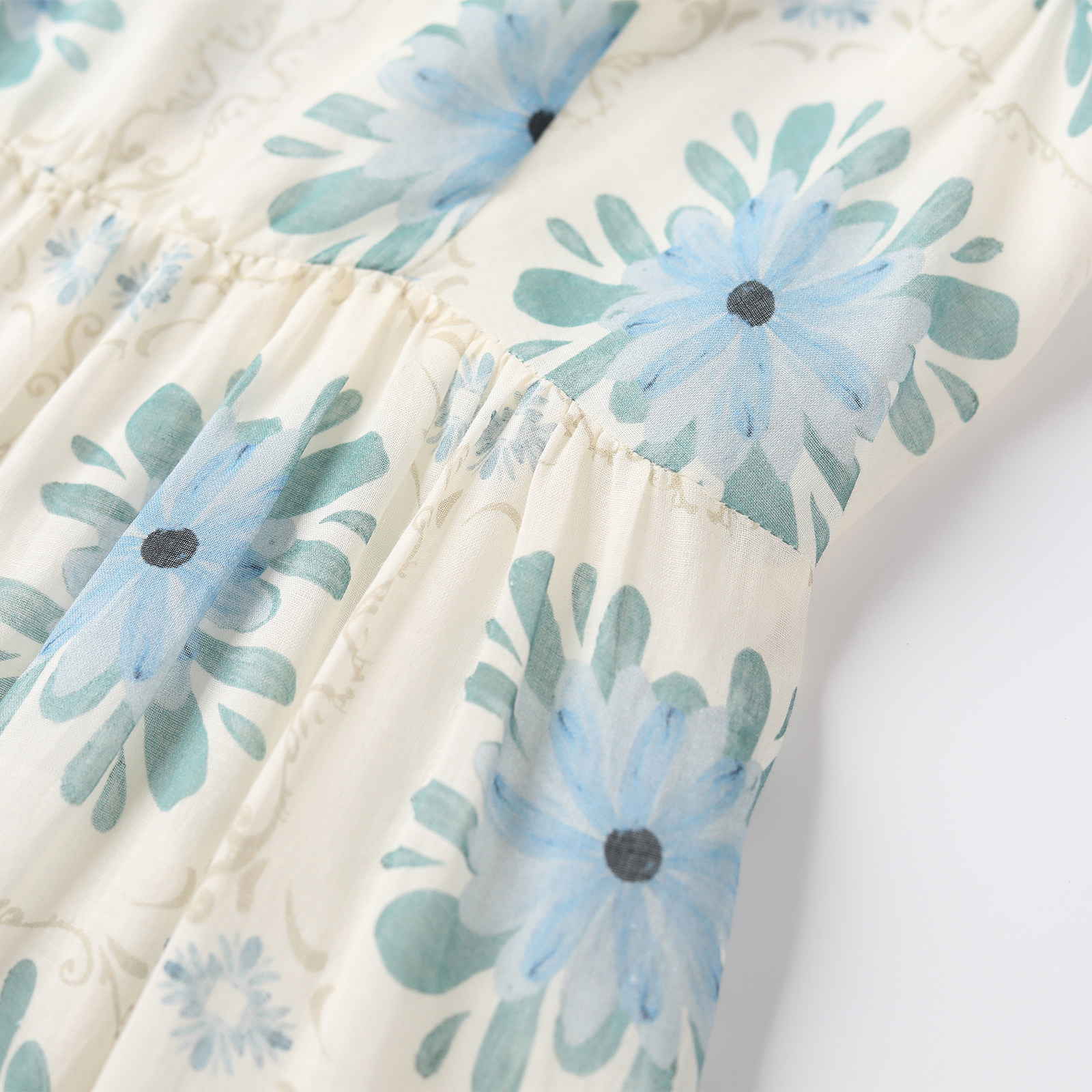 【明星同款】wana try苎麻连衣裙清新印花度假风吊带连衣裙女款,淘宝优惠券,粉丝福利购,淘宝优惠卷