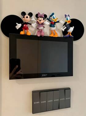 可视门铃装饰家用客厅开关米奇改造小物件玄关装饰小摆件遮丑神奇