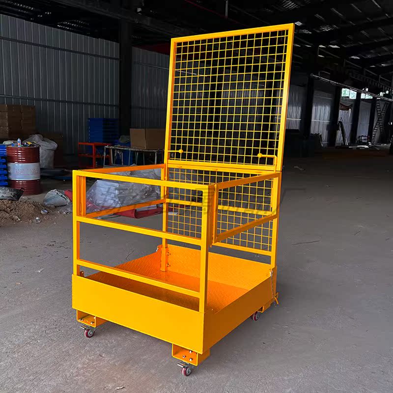 叉车安全笼叉车安全载人升降平台高空户外作业带护栏仓库盘点笼 - 图2