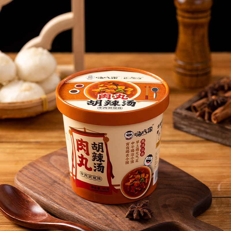 嗨吃家肉丸胡辣汤95g*6桶速食方便快捷速食代餐速溶食品