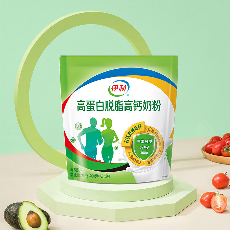 【旗舰店】伊利高蛋白高钙脱脂健身 伊利奶粉成人奶粉