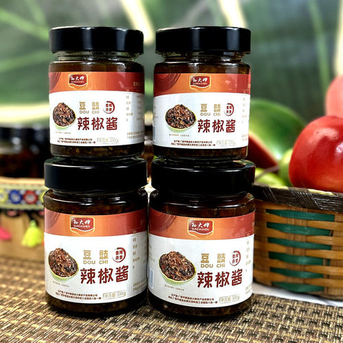 广西特产豆豉辣椒酱正宗农家风味香辣拌面饭酱下饭菜200克/300克 - 图0