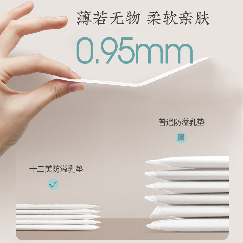 十二美防产后一次性薄防溢奶溢乳垫 十二美防溢乳垫
