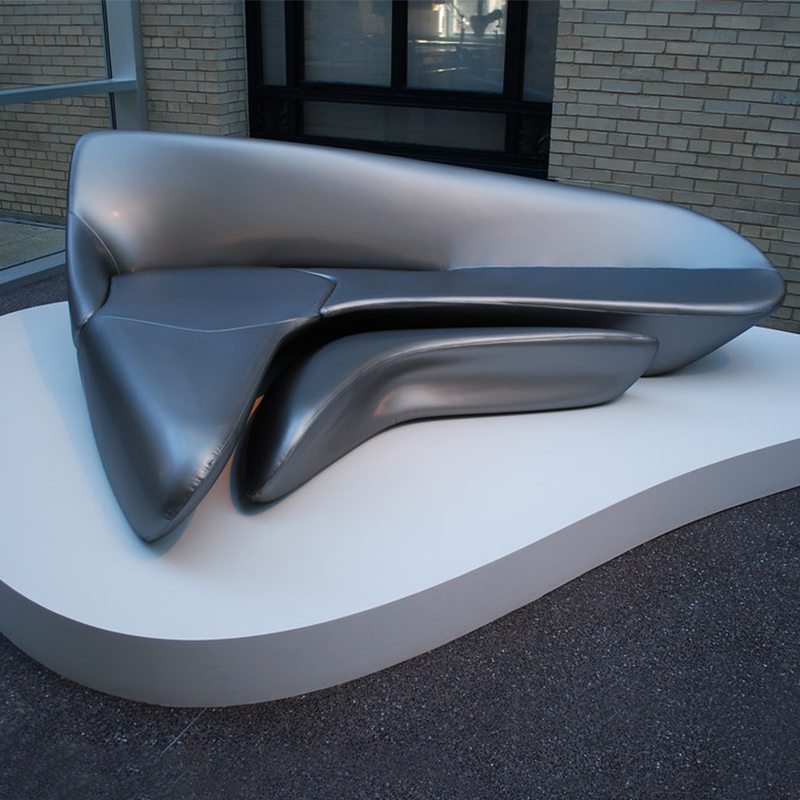 Zaha Hadid意大利异形L形沙发玻璃钢7字扎哈月亮沙发moon sofa