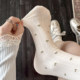 Fungus lace socks women's miu mid-calf socks floral