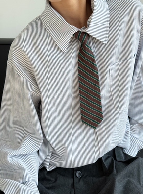 学院风懒人免打领带衬衫装饰