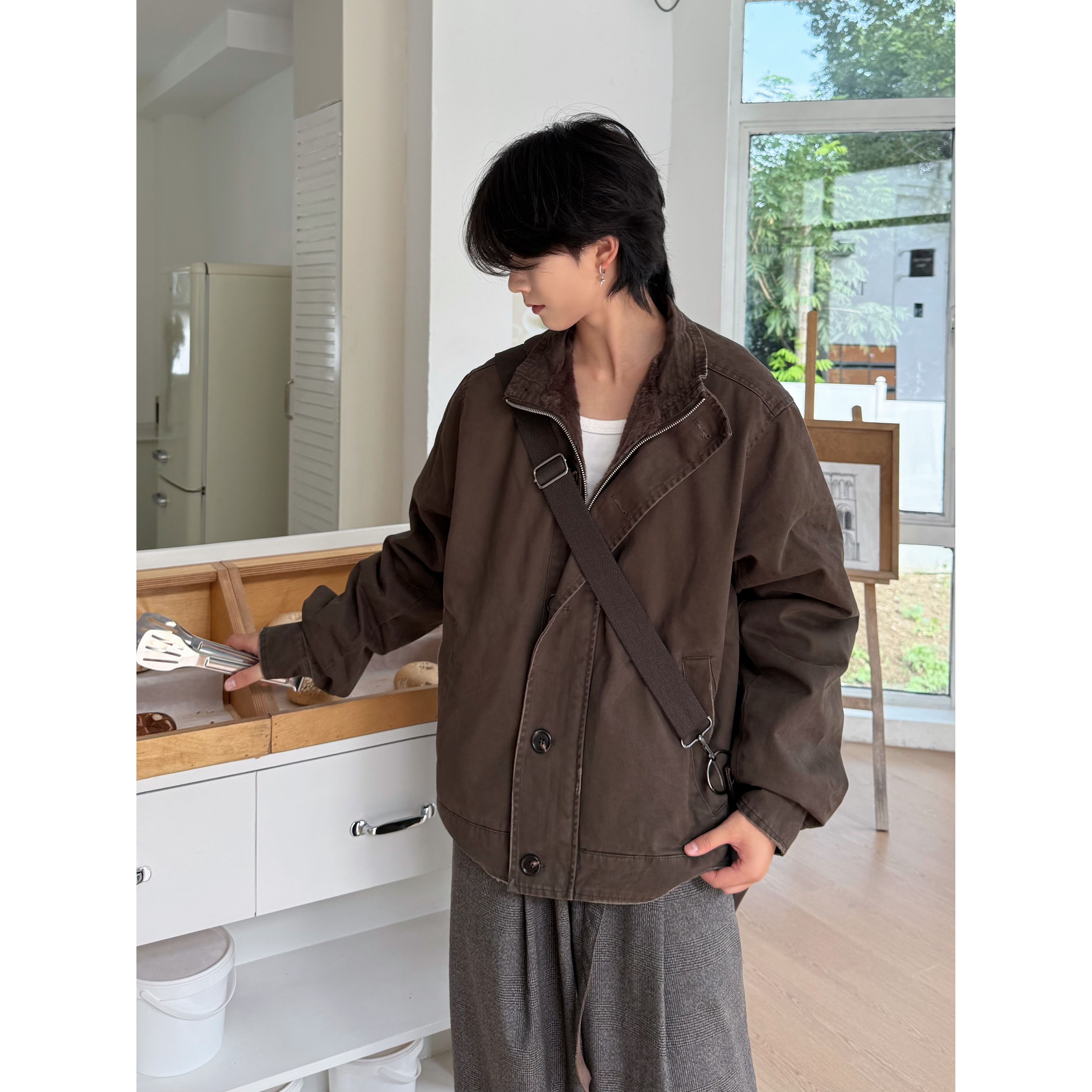 19otiwtt冬季立领毛绒棉服女宽松休闲显瘦保暖潮牌工装短款外套男,淘宝优惠券,粉丝福利购,淘宝优惠卷