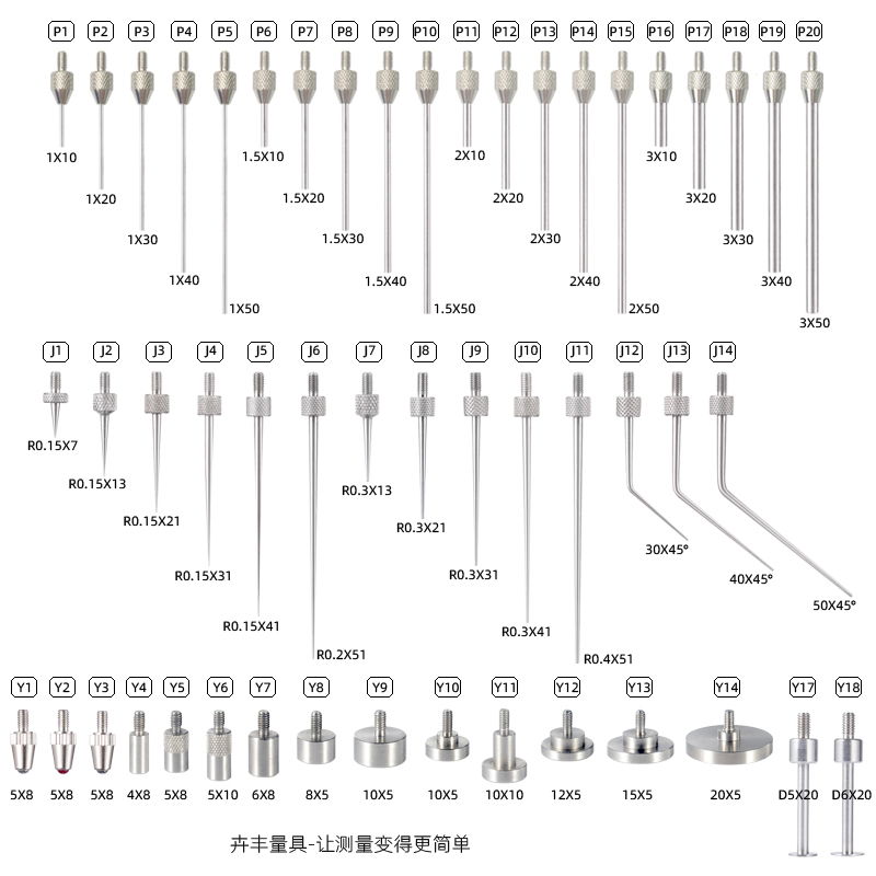 百分表平测针测头尖测头千分表测头高度规测针高度计测针平面测头 - 图3