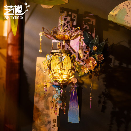 艺模璎珞细钿凤冠 国风立体冰箱贴 拼图金属拼装模型手工玩具送礼 - 图3