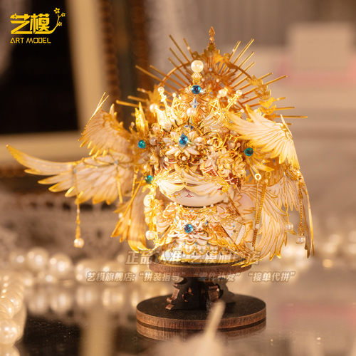 艺模喵之城天使恶魔 3D立体拼图金属拼装模型玩具摆件手工DIY礼物 - 图1