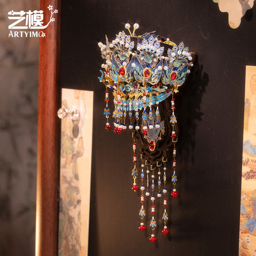 艺模璎珞细钿凤冠 国风立体冰箱贴 拼图金属拼装模型手工玩具送礼 - 图2