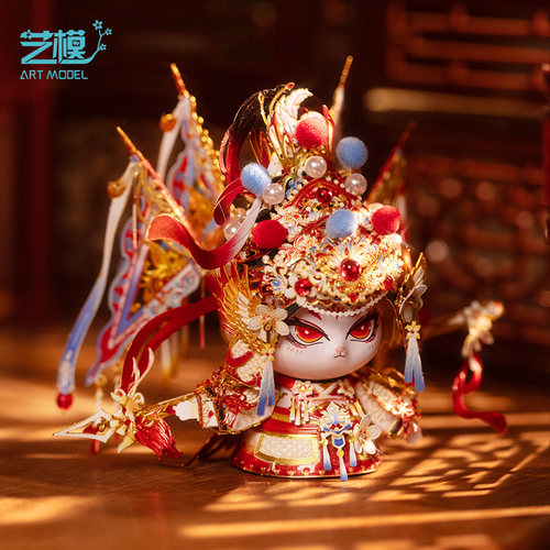 艺模喵之城芈月花木兰3D立体拼图金属拼装模型手工玩具礼物猫摆件 - 图3