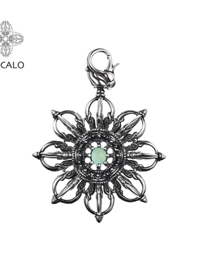 ZOCALO彩虹石石榴石八项吊坠