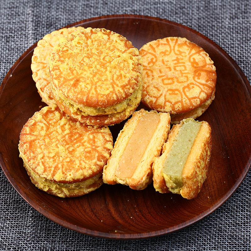 板栗传统500g独立包装绿豆糕板栗酥 酷菲特食品传统糕点