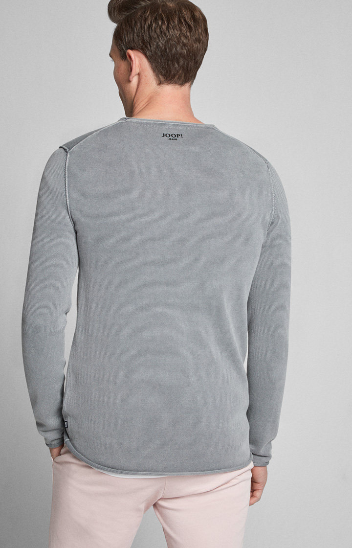 德式重洗水复古男装针织T恤亨利领圆领长袖体恤老孙户外LSHW1120 - 图0