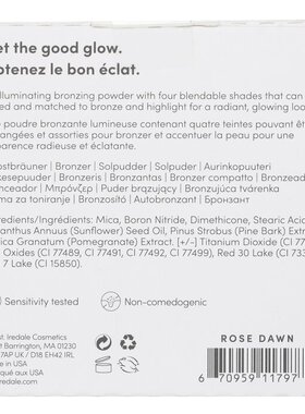 Jane Iredale珍爱芮德古铜色修容腮红眼影盘#Rose Dawn黎明玫红