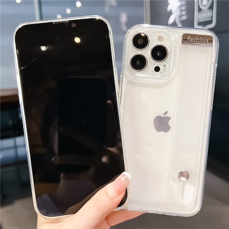 ins小众适用iPhone14Promax手机壳新款苹果12pro手机11苹果13腕带13mini支架xr创意6sP透明7G简约8plus外壳se