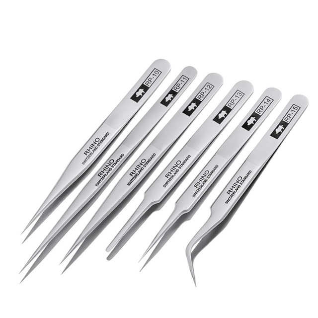 Japanese Rhino Stainless Steel Rotary Tweezers