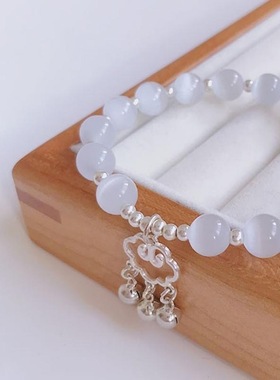 祥云锁月光手链女潮小众设计清冷感甜美手串学生闺蜜超仙温柔