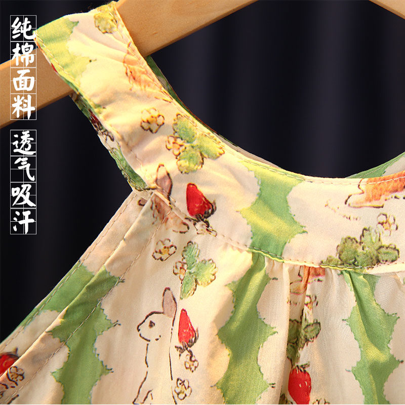 女童连衣裙夏2026新款宝宝纯棉卡通洋气吊带裙小女孩洋气挎包裙子,淘宝优惠券,粉丝福利购,淘宝优惠卷