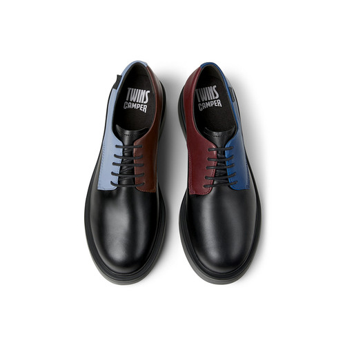 Camper看步女鞋Dean潮流百搭拼色系带皮鞋商务通勤舒适德比鞋 - 图1