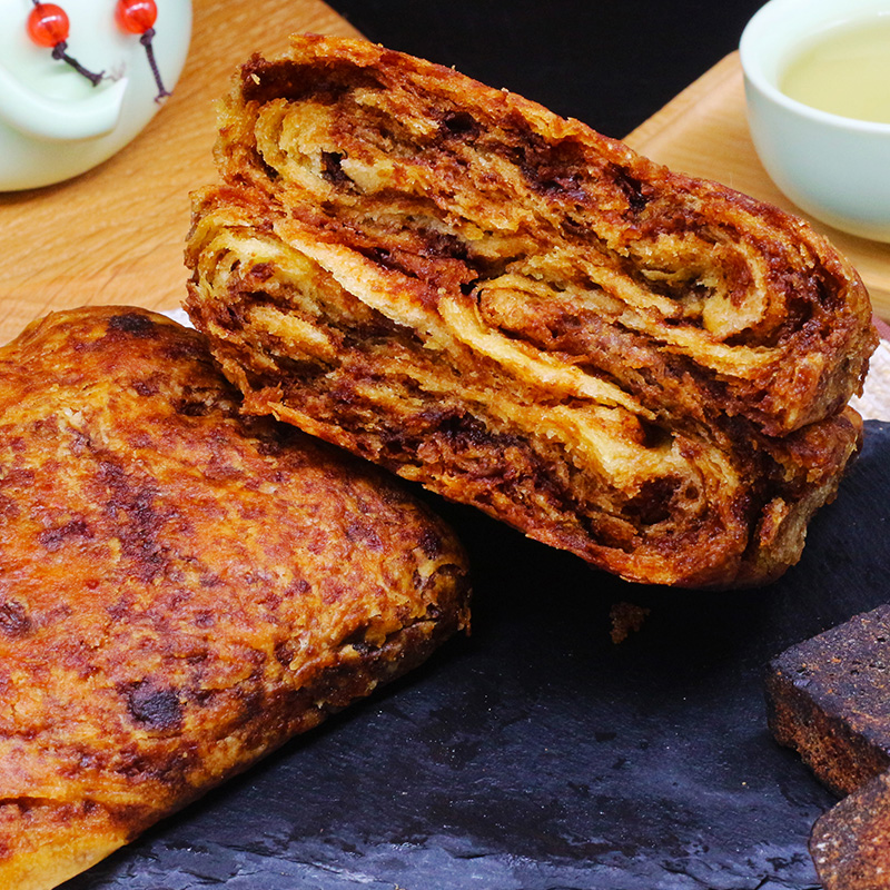 雍王府红脸酥红糖甜焙子750g早餐饼子胡麻油烧饼花脸酥软面饼-图0