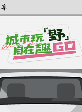 青春洋溢车贴年轻化贴纸标识贴氛围布景美观大气出行美观网红拍照