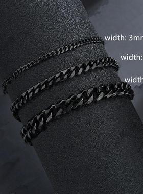 2024 New Trendy Cuban Chain Men Bracelet Classic Stainless