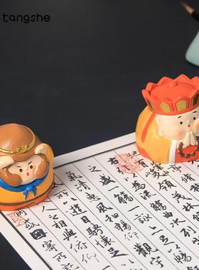 西游记小摆件创意家居装饰品客厅办公室桌面孙悟空国潮风公仔手办