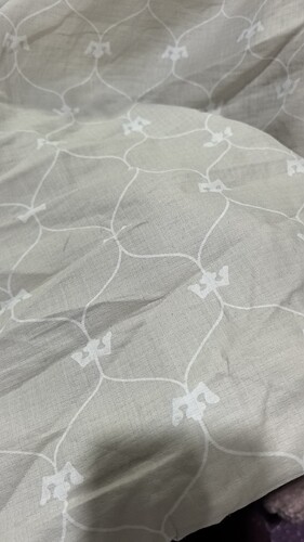 4米x1.5棉麻压格印花不透肉，重230克一米B163 - 图0