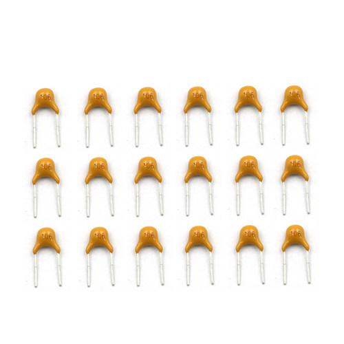 独石电容 10UF 106 106M 50V 20% 脚距5.08mm 电容器（5个） - 图0