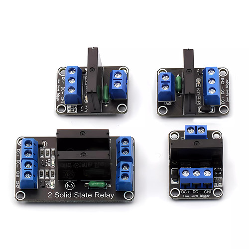 1 2 4 8路固态继电器模块5V 12V 24V高低电平触发2A 250V带保险丝 - 图0
