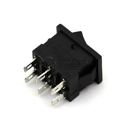 船型开关 船形开关KCD1 翘板6脚2档 电源按钮 6A/250V 10A/125V - 图3