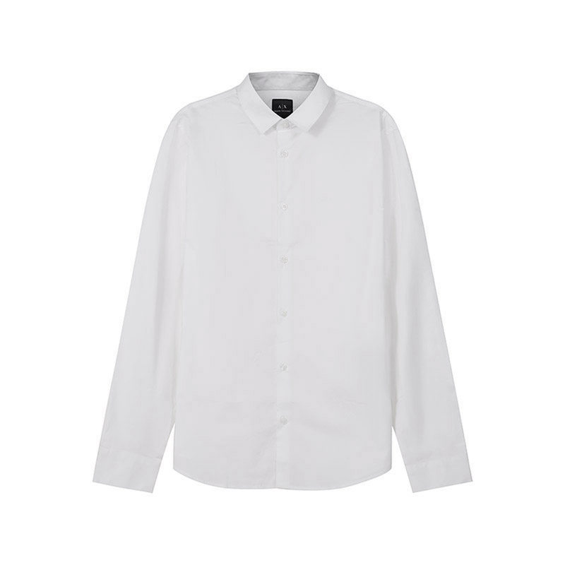 【自营】Armani Exchange阿玛尼 男士修身薄款棉质长袖衬衫开衫