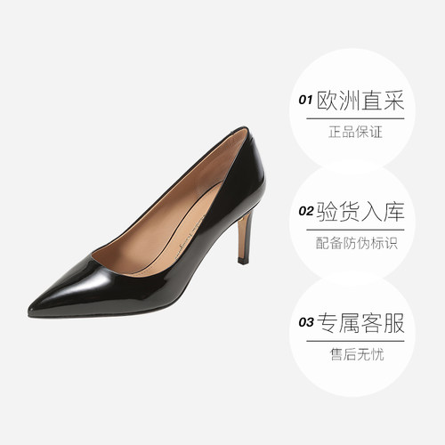 【自营】（清货）Ferragamo菲拉格慕女士ILARY系列漆皮尖头高跟鞋 - 图0
