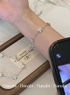 ＜花火商店＞至上系列 - 流星套组 · 百搭随性锆石925银手链项链