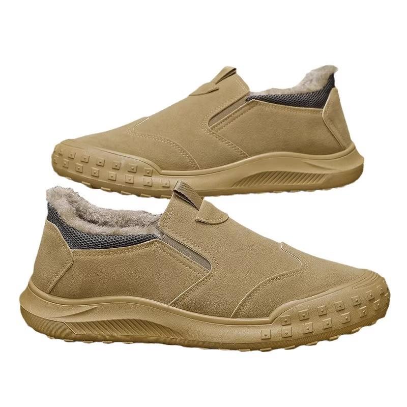 男鞋冬季加绒加厚保暖休闲一脚蹬工装棉鞋厨房工作防水防滑劳保鞋 - 图3