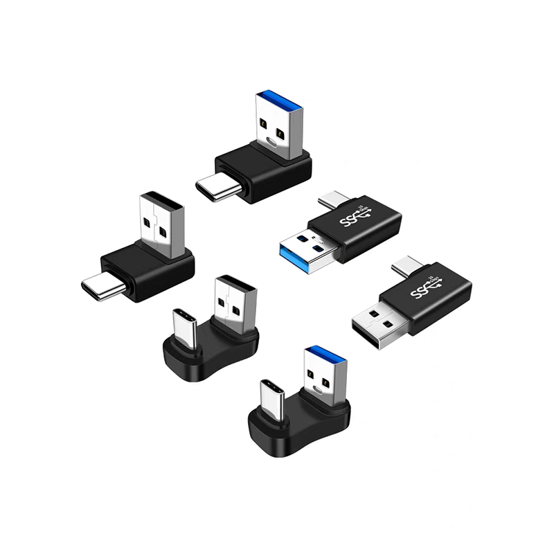 Type c公转公USB3.1转换器弯头短数据线3.0二公转接双公头两头接口充电手机充电宝笔记本电脑硬盘传输Tpc车载 - 图0