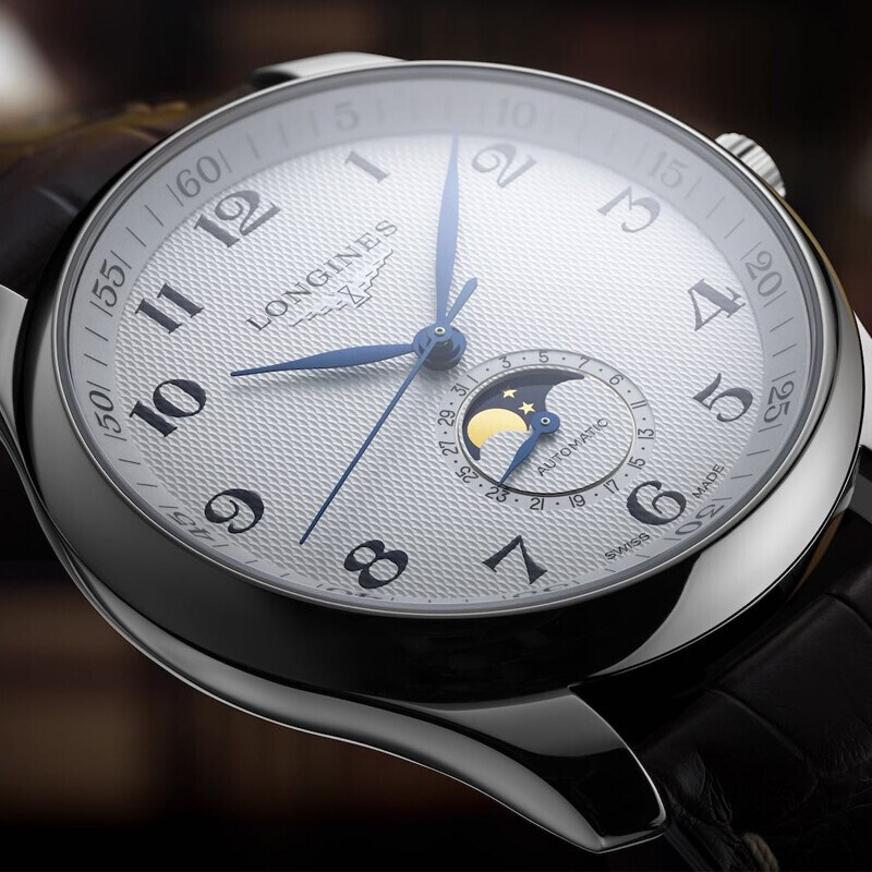 longines浪琴正品男士名匠月相全 计时分手表海外瑞士腕表