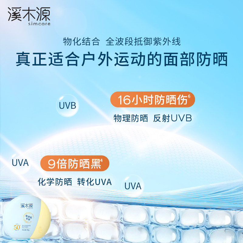 【618抢购】溪木源敏感肌防晒乳霜女SPF50+清爽防紫外线隔离