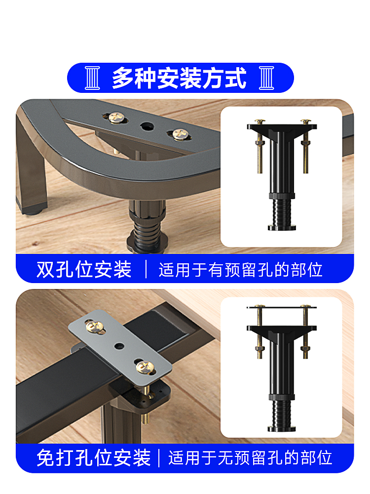 床板支撑架床底支撑器实木床排骨横梁支架可调节伸缩腿加固柱神器 - 图3