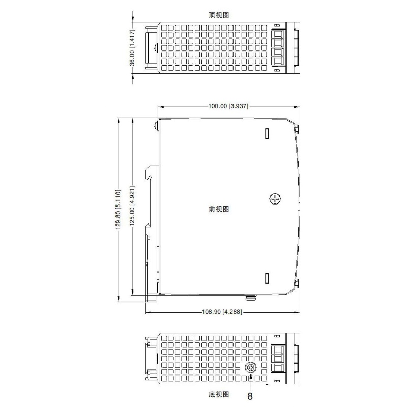 金升阳LI120-20B12R2S开关电源220V转24/48导轨式金属外壳NDR-120